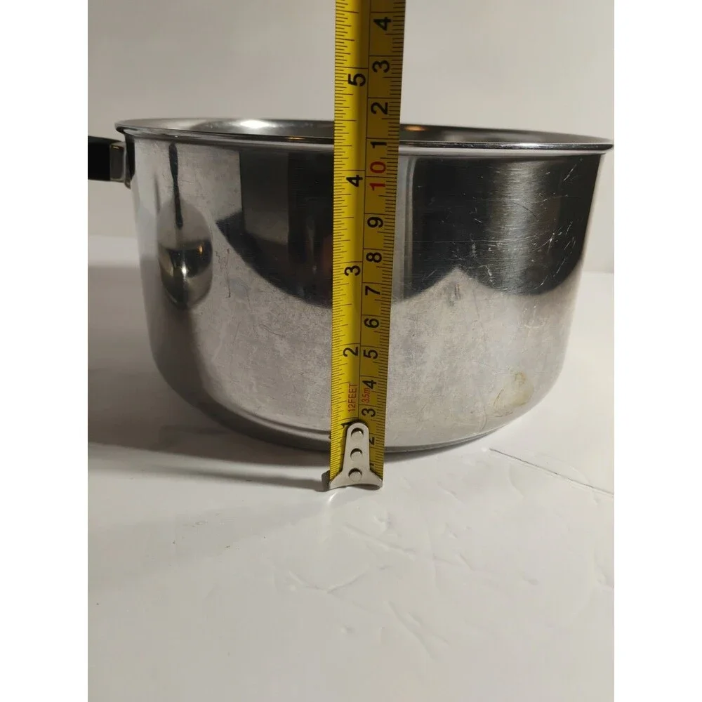 Vintage Farberware Stainless Steel 3 QT Pot W/ Handle & Lid